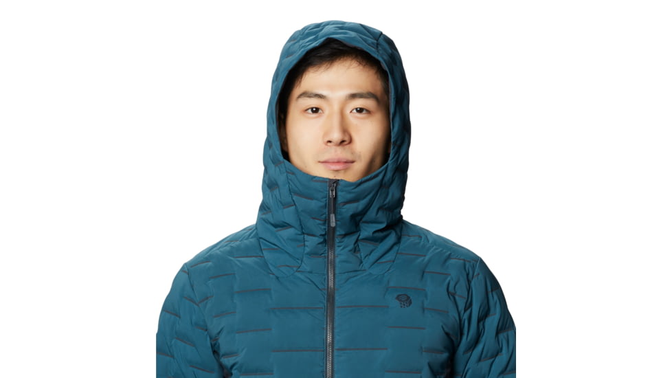 Mountain Hardwear Stretchdown Hybrid Hoody - Men's, Icelandic, Large, OM8862324-L