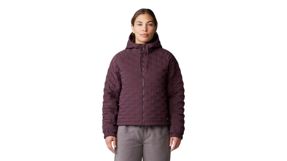 Mountain Hardwear Stretchdown Light Full Zip Hoody - Women's, Blackberry, M, 2077681-513-M