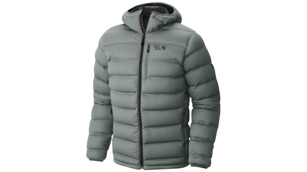 Mountain Hardwear StretchDown Plus Hooded Jacket - Men's-Thunderhead Grey-Small