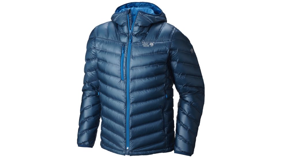 Mountain Hardwear StretchDown RS Hooded Jacket - Men's-Phoenix Blue-Small