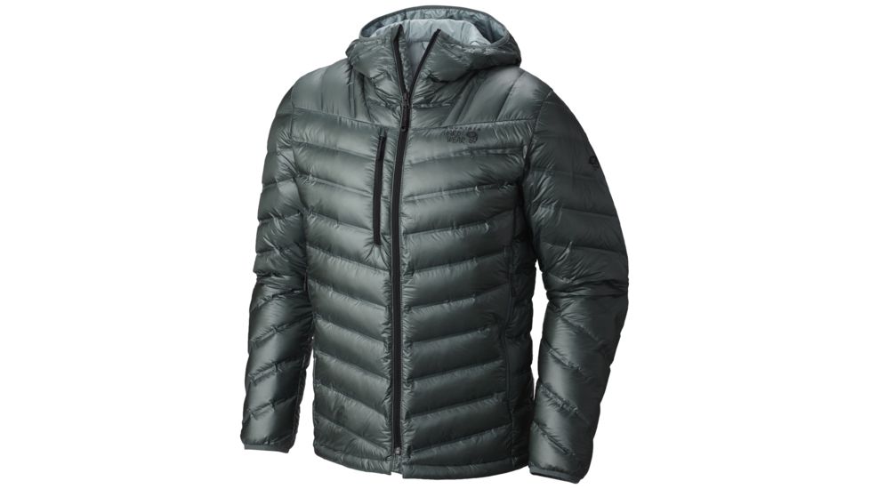 Mountain Hardwear StretchDown RS Hooded Jacket - Men's-Thunderhead Grey-Small