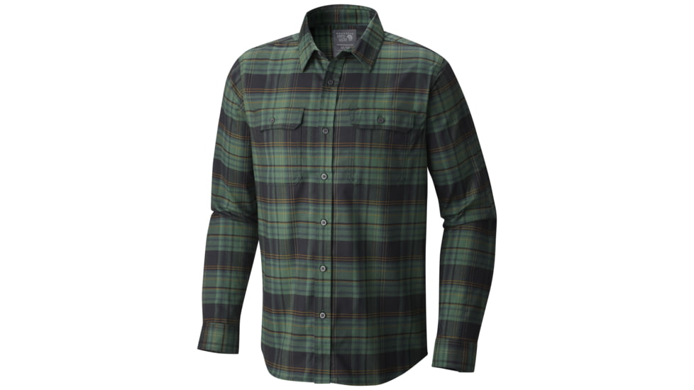 Mountain Hardwear Stretchstone Flannel Long Sleeve Shirt - Men's-Forest-Small