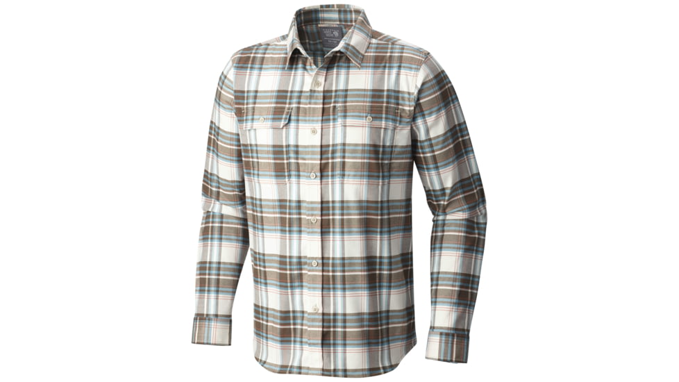 Mountain Hardwear Stretchstone Flannel Long Sleeve Shirt - Men's-Fossil-Small