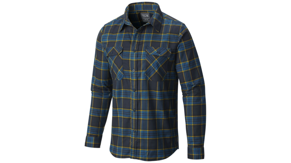Mountain Hardwear Stretchstone Flannel Long Sleeve Shirt - Men's-Hardwear Navy-XX-Large