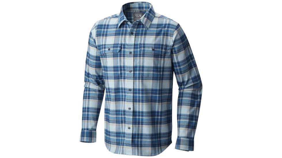 Mountain Hardwear Stretchstone Flannel Long Sleeve Shirt - Men's-Ice Shadow-X-Large