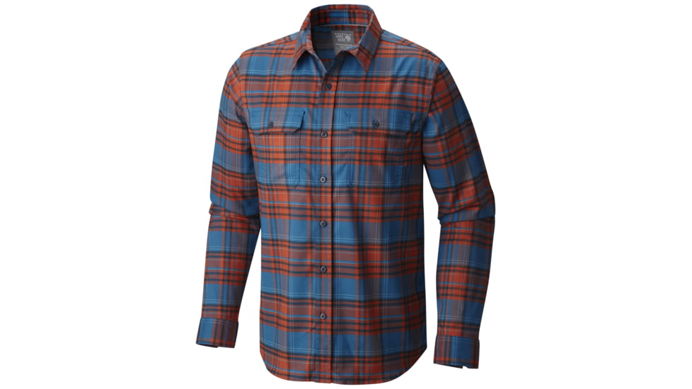 Mountain Hardwear Stretchstone Flannel Long Sleeve Shirt - Men's-Phoenix Blue-Large