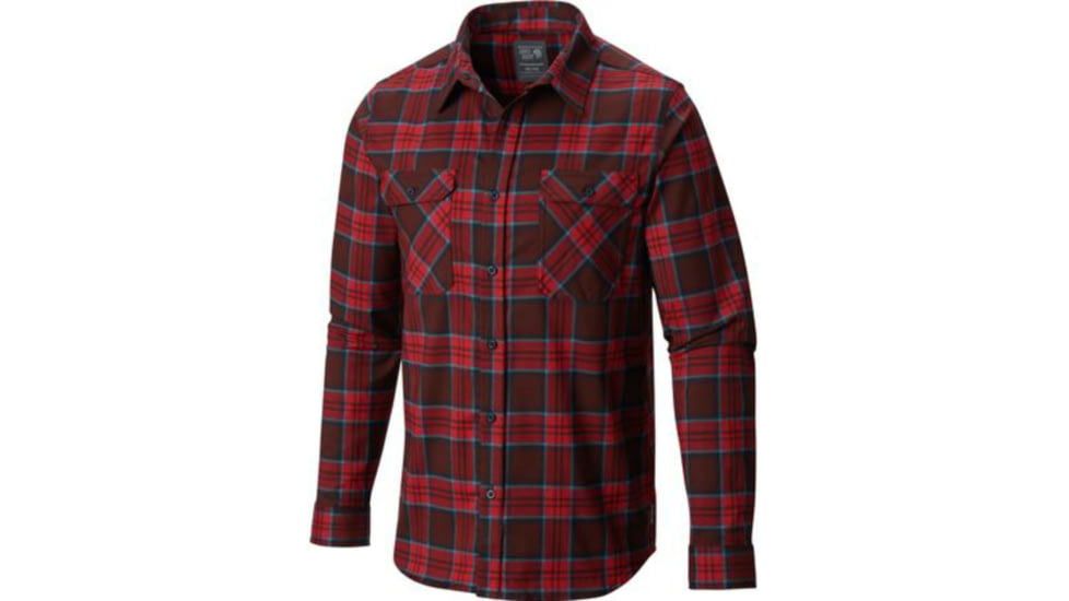 Mountain Hardwear Stretchstone Flannel Long Sleeve Shirt - Men's-Redwood-XX-Large