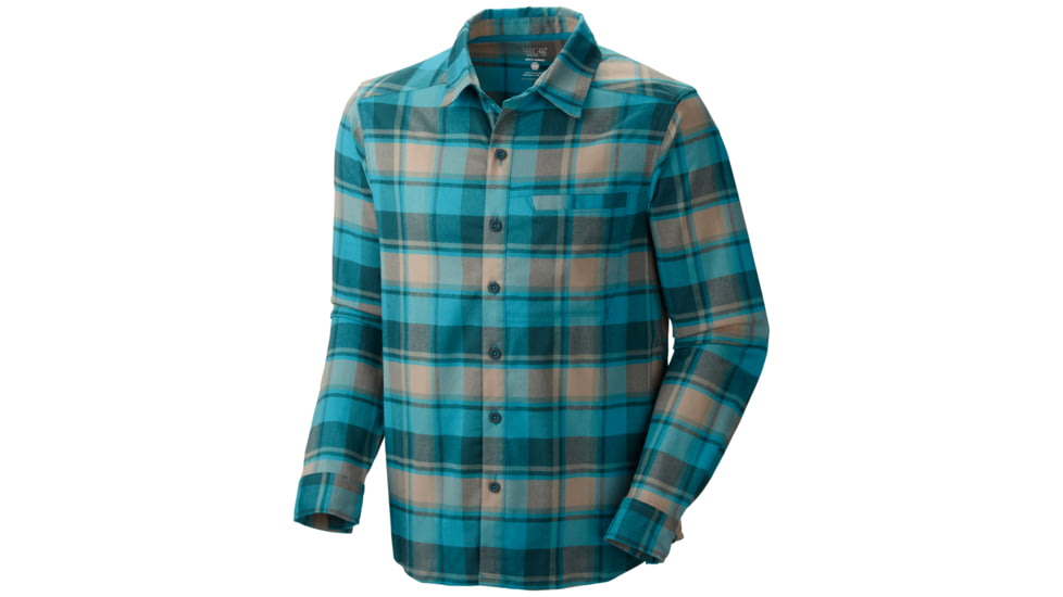 Mountain Hardwear Stretchstone Flannel Long Sleeve Shirt - Men's-Python Green-XX-Large