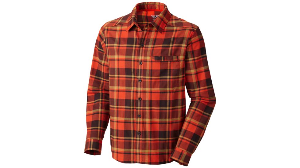 Mountain Hardwear Stretchstone Flannel Long Sleeve Shirt - Men's-State Orange-XX-Large