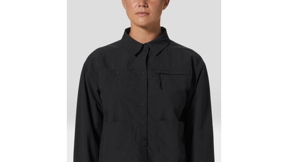 Mountain Hardwear Stryder Long Sleeve Shirt - Womens, Black, Extra Large, 2027911010-XL