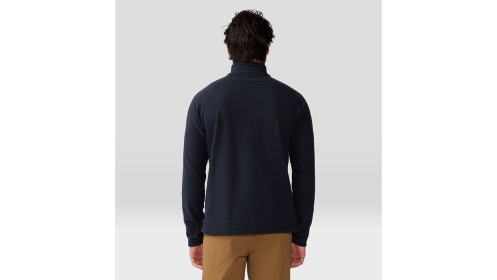 Mountain Hardwear Summit Grid 1/2 Zip Hoody - Mens, Black, Extra Large, 2050331010-XL