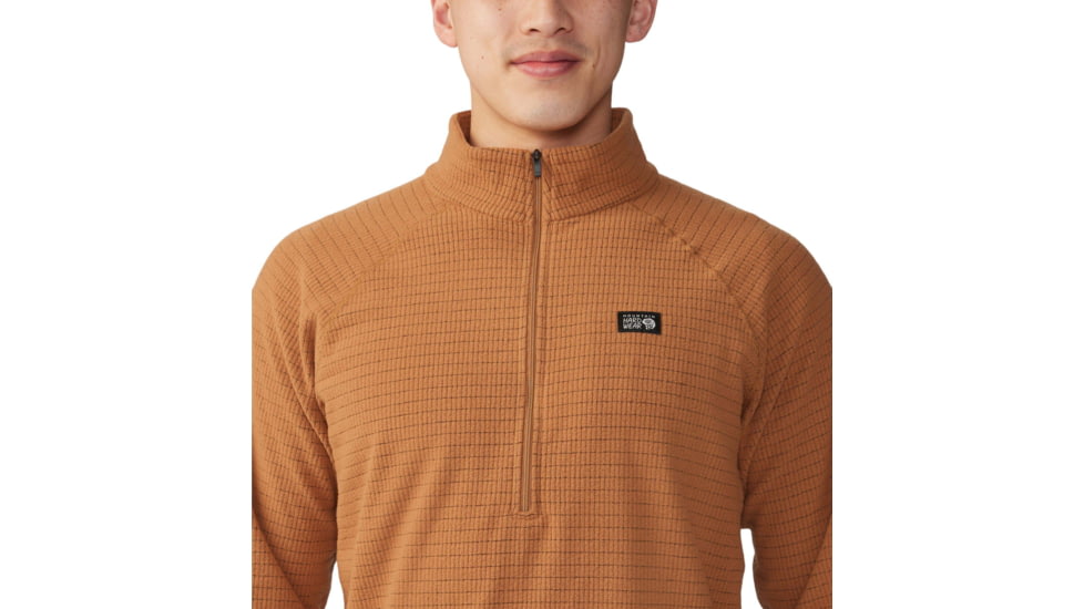 Mountain Hardwear Summit Grid 1/2 Zip Hoody - Mens, Copper Clay, 2XL, 2050331257-Copper Clay-XXL