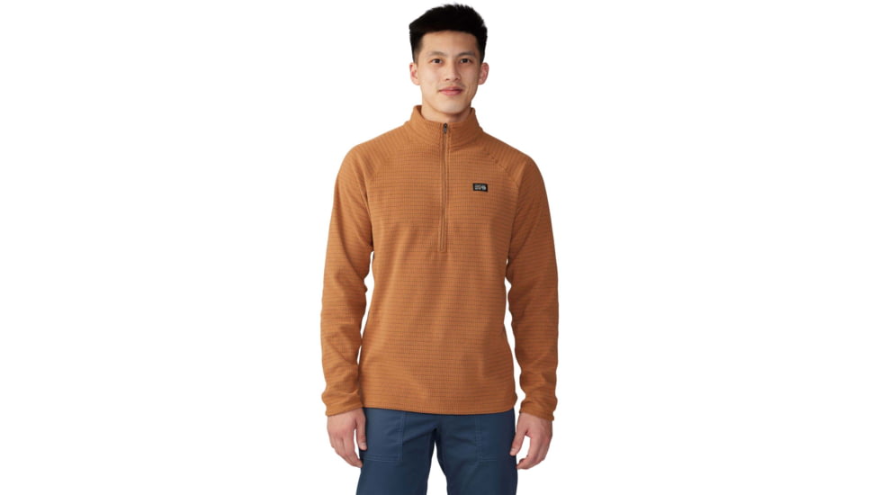 Mountain Hardwear Summit Grid 1/2 Zip Hoody - Mens, Copper Clay, 2XL, 2050331257-Copper Clay-XXL