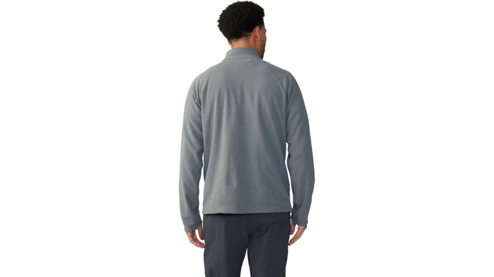 Mountain Hardwear Summit Grid 1/2 Zip Hoody - Mens, Foil Grey, Large, 2050331056-Foil Grey-L