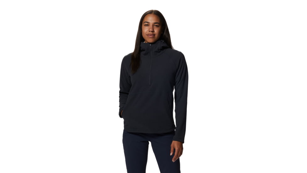Mountain Hardwear Summit Grid Half Zip Hoody - Women's, Large, Dark Storm, 2019011004-Dark Storm-L