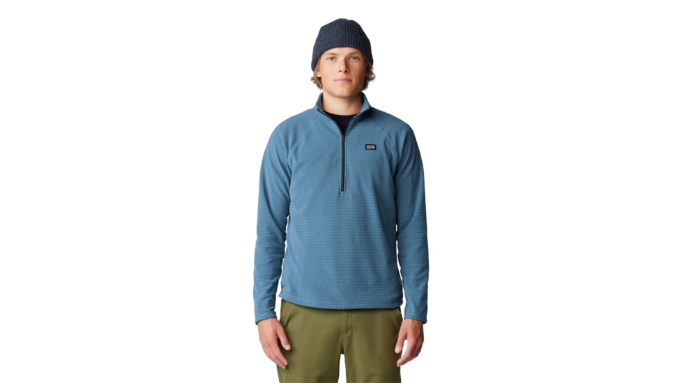 Mountain Hardwear Summit Grid Half Zip Shirt - Men's, Adriatic Blue, M, 2105701-444-M