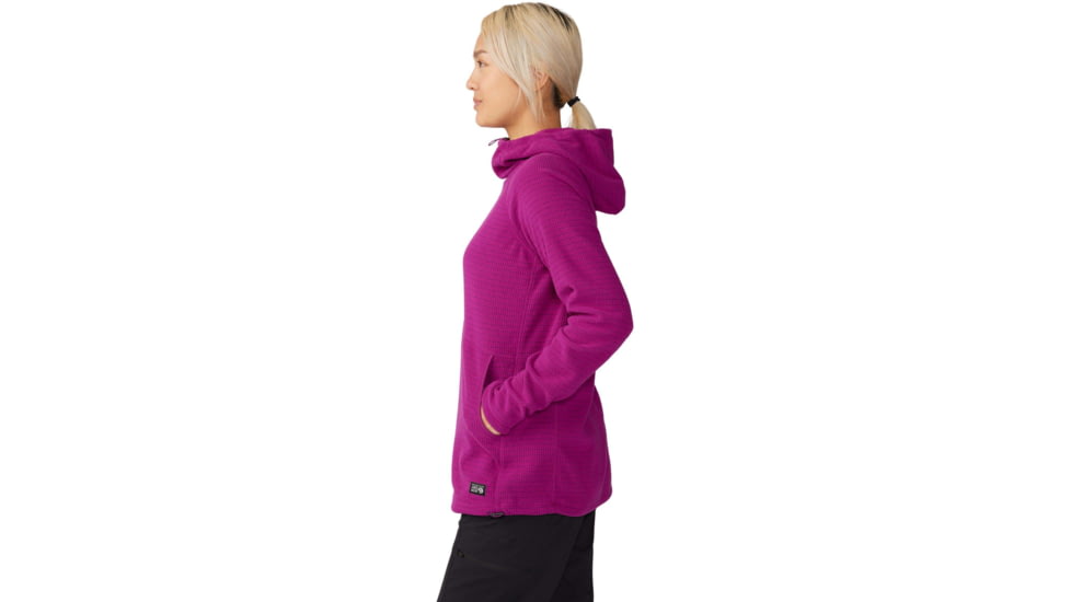 Mountain Hardwear Summit Grid Tunic Hoody - Womens, Berry Glow, Large, 2019001533-Berry Glow-L