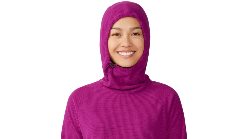 Mountain Hardwear Summit Grid Tunic Hoody - Womens, Berry Glow, Large, 2019001533-Berry Glow-L