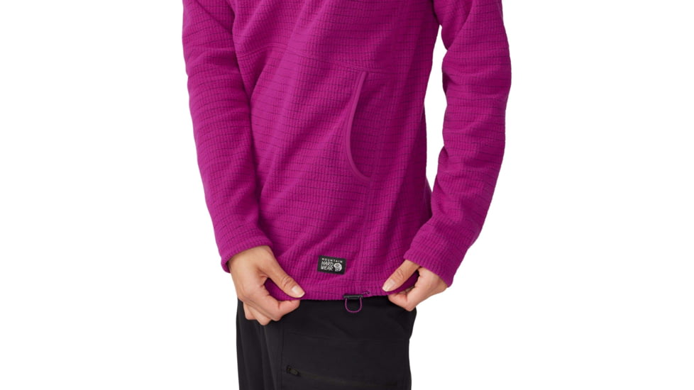 Mountain Hardwear Summit Grid Tunic Hoody - Womens, Berry Glow, Large, 2019001533-Berry Glow-L