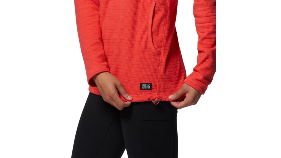 Mountain Hardwear Summit Grid Tunic Hoody - Womens, Solar Pink, Medium, 2019001650-Solar Pink-M