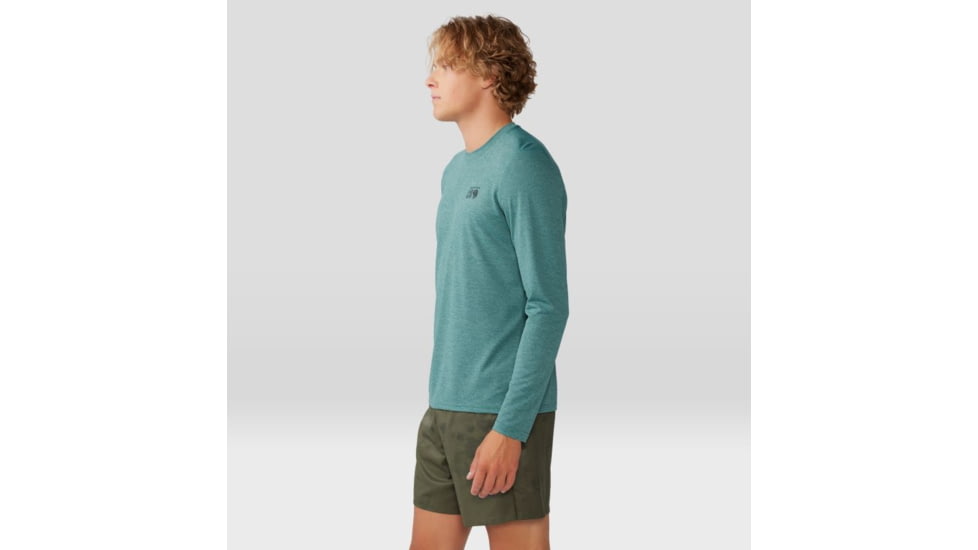 Mountain Hardwear Sunblocker Long Sleeve Top - Mens, Blue Pine Heather, Large, 2027871355-L