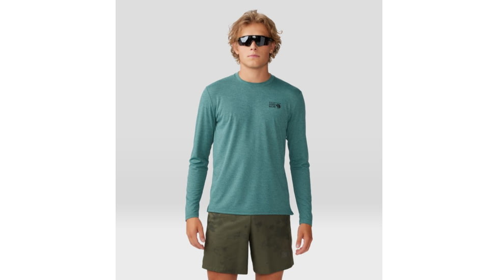 Mountain Hardwear Sunblocker Long Sleeve Top - Mens, Blue Pine Heather, Large, 2027871355-L