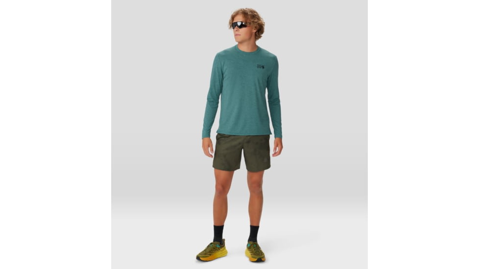 Mountain Hardwear Sunblocker Long Sleeve Top - Mens, Blue Pine Heather, Large, 2027871355-L