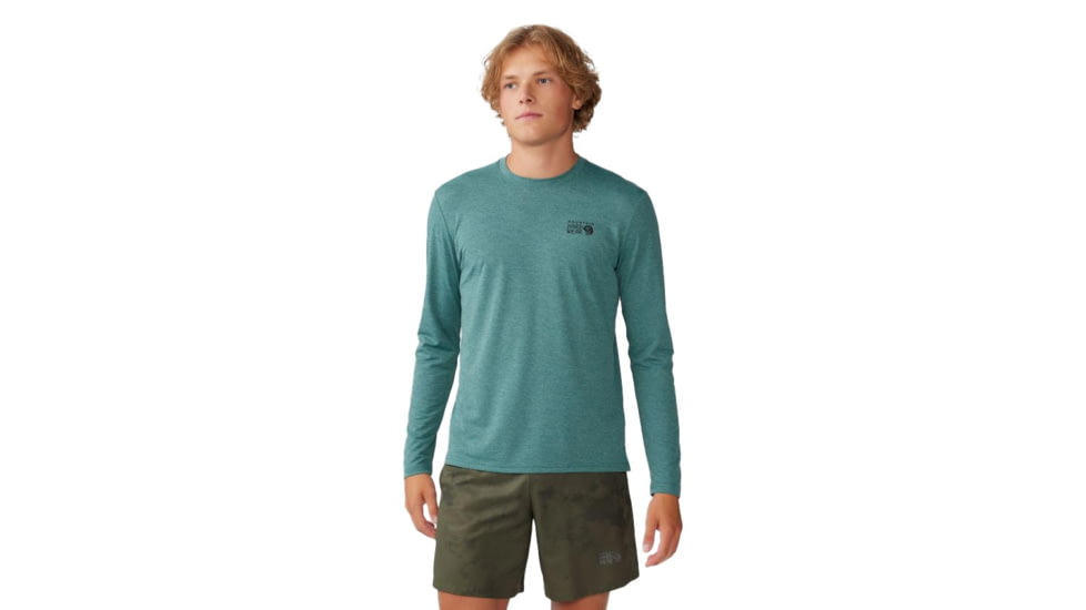 Mountain Hardwear Sunblocker Long Sleeve Top - Mens, Blue Pine Heather, Large, 2027871355-L