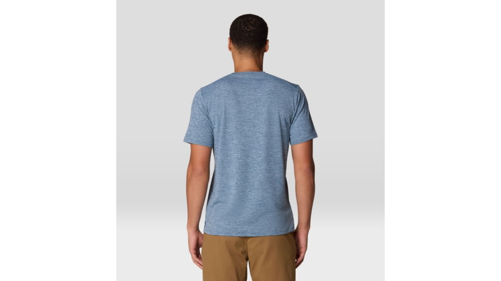 Mountain Hardwear Sunblocker Short Sleeve Shirt - Men's, Adriatic Blue Heather, L, 2027891-444-L
