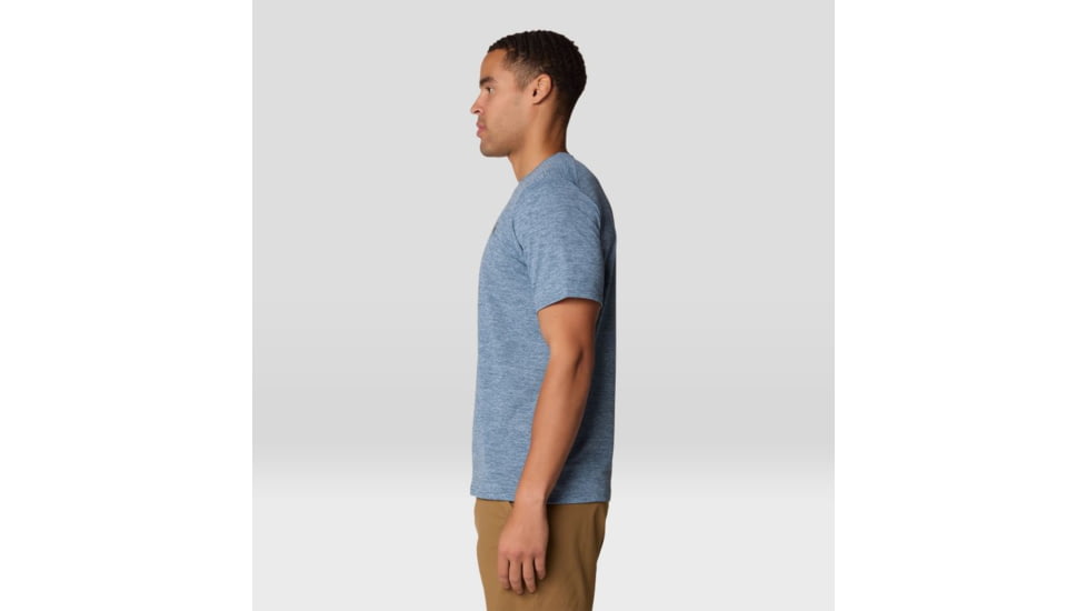 Mountain Hardwear Sunblocker Short Sleeve Shirt - Men's, Adriatic Blue Heather, L, 2027891-444-L