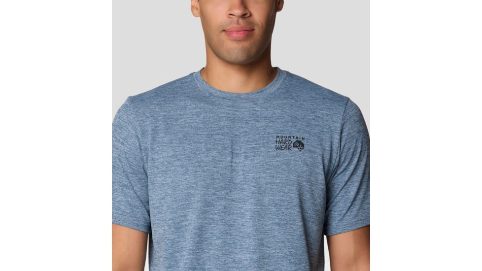 Mountain Hardwear Sunblocker Short Sleeve Shirt - Men's, Adriatic Blue Heather, L, 2027891-444-L