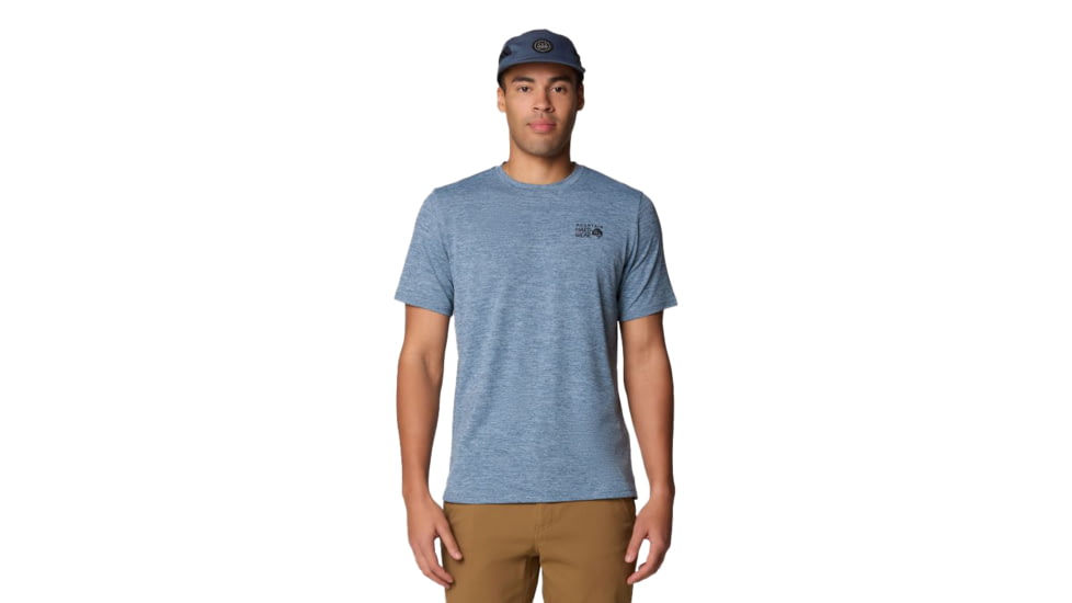 Mountain Hardwear Sunblocker Short Sleeve Shirt - Men's, Adriatic Blue Heather, M/L, 190423018475