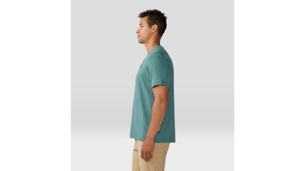 Mountain Hardwear Sunblocker Short Sleeve Shirt - Mens, Blue Pine Heather, Large, 2027891355-L