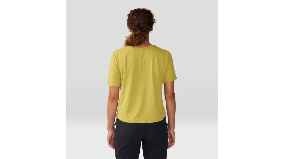 Mountain Hardwear Sunblocker Short Sleeve Shirt - Womens, Bright Olive Heather, Large, 2067781351-L