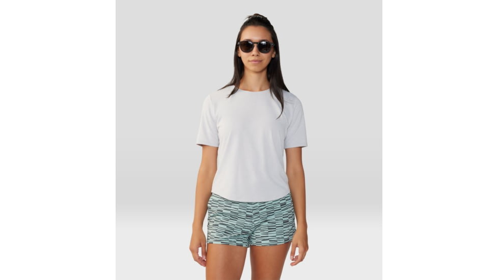 Mountain Hardwear Sunblocker Short Sleeve Shirt - Womens, Grey Ice Heather, Small, 2067781063-S
