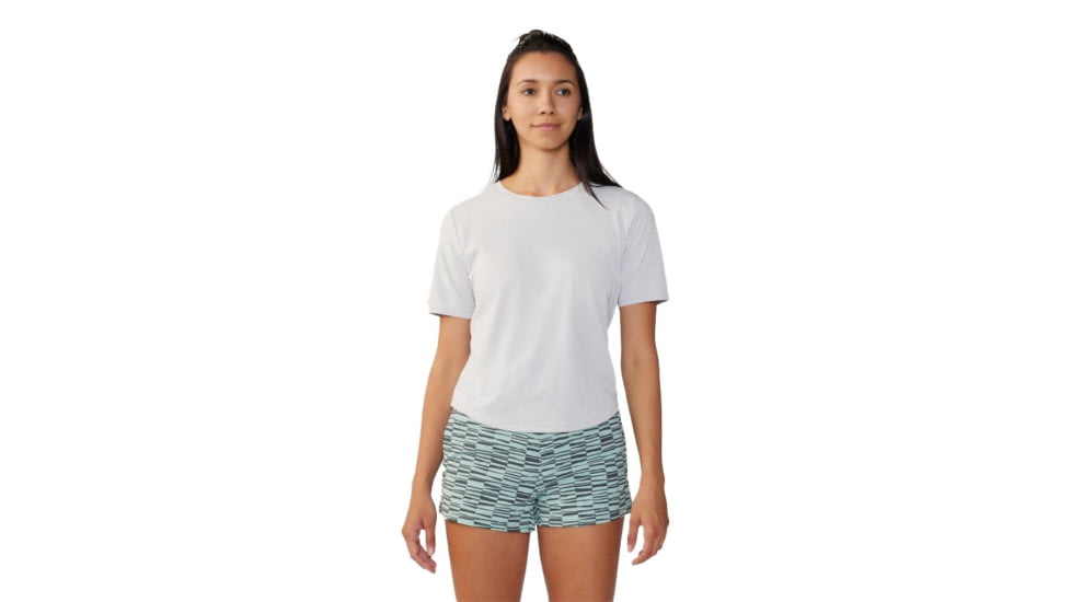 Mountain Hardwear Sunblocker Short Sleeve Shirt - Womens, Grey Ice Heather, Small, 2067781063-S