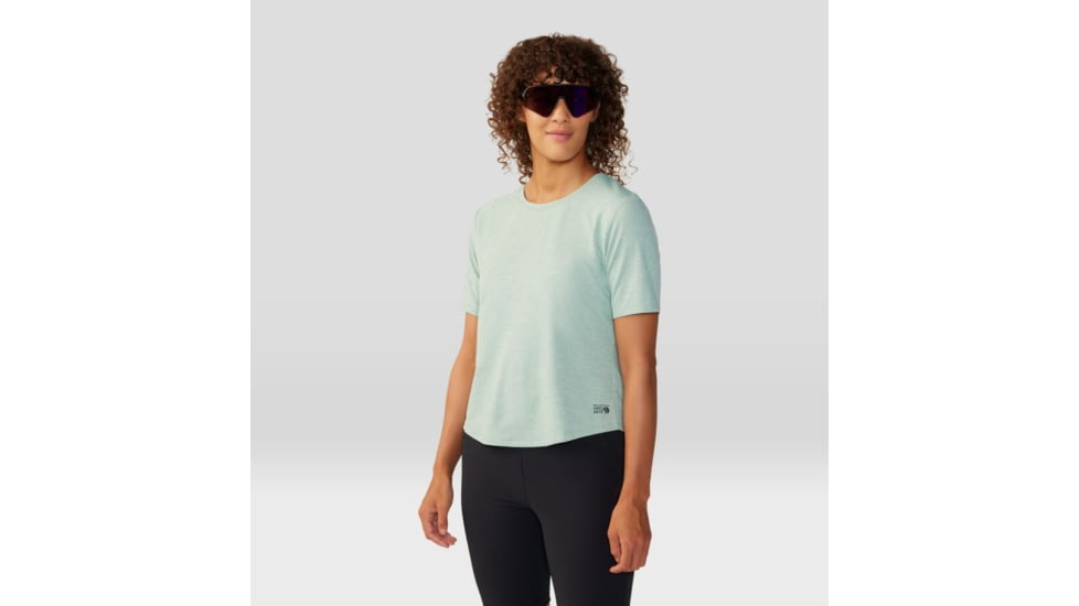 Mountain Hardwear Sunblocker Short Sleeve Shirt - Womens, Mineral Spring Heather, Large, 2067781334-L