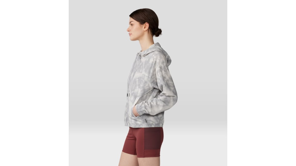 Mountain Hardwear Sunshadow Full Zip Top - Womens, Grey Ice Spore Dye Print, Small, 1982601064-S