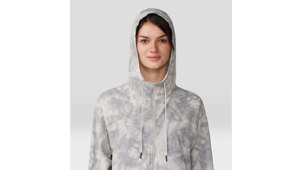 Mountain Hardwear Sunshadow Full Zip Top - Womens, Grey Ice Spore Dye Print, Small, 1982601064-S