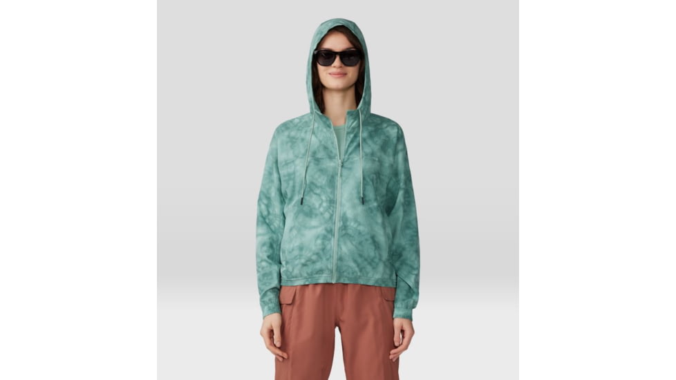 Mountain Hardwear Sunshadow Full Zip Top - Womens, Mineral Spring Spore Dye Print, Extra Large, 1982601334-XL