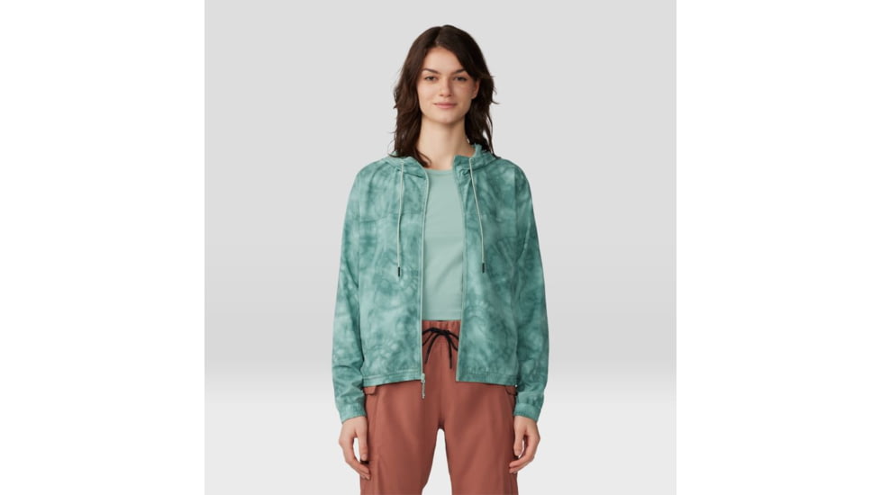 Mountain Hardwear Sunshadow Full Zip Top - Womens, Mineral Spring Spore Dye Print, Extra Large, 1982601334-XL
