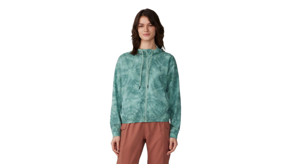 Mountain Hardwear Sunshadow Full Zip Top - Womens, Mineral Spring Spore Dye Print, Extra Large, 1982601334-XL