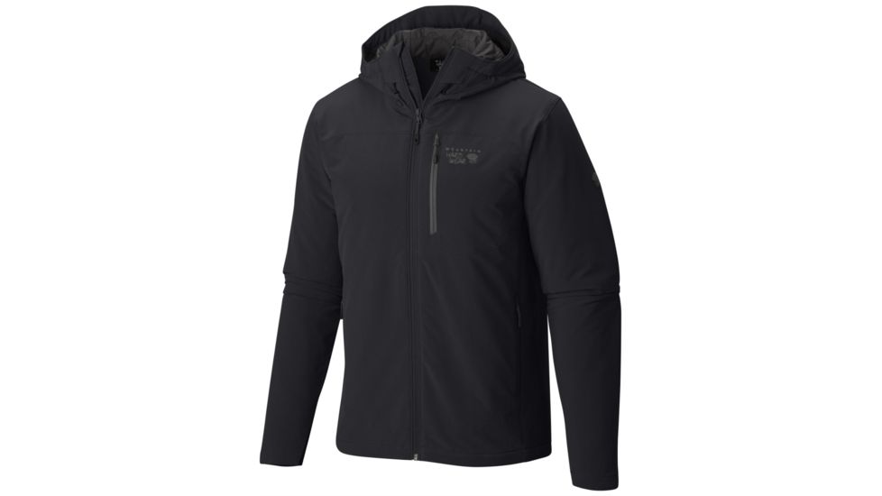 Mountain Hardwear Super Conductor Hooded Jacket - Mens-Black/Titanium-Large