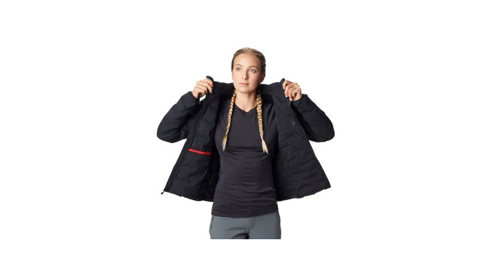 Mountain Hardwear Super/DS Stretchdown Hooded Jacket - Women's, Black, Medium, OL7673010-M