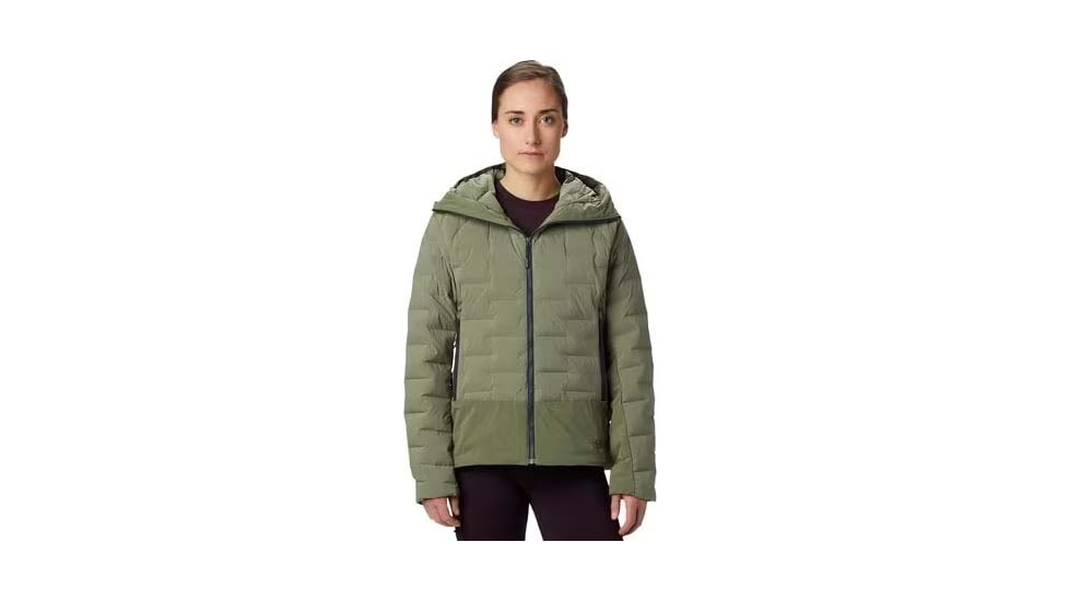 Mountain Hardwear Super DS Stretchdown Climb Hoody - Womens, Light Army, Large, OL8182333-L