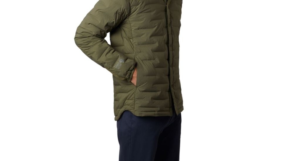 Mountain Hardwear Super DS Stretchdown Climb Shacket - Mens, Dark Army, Medium, OM8172304-M