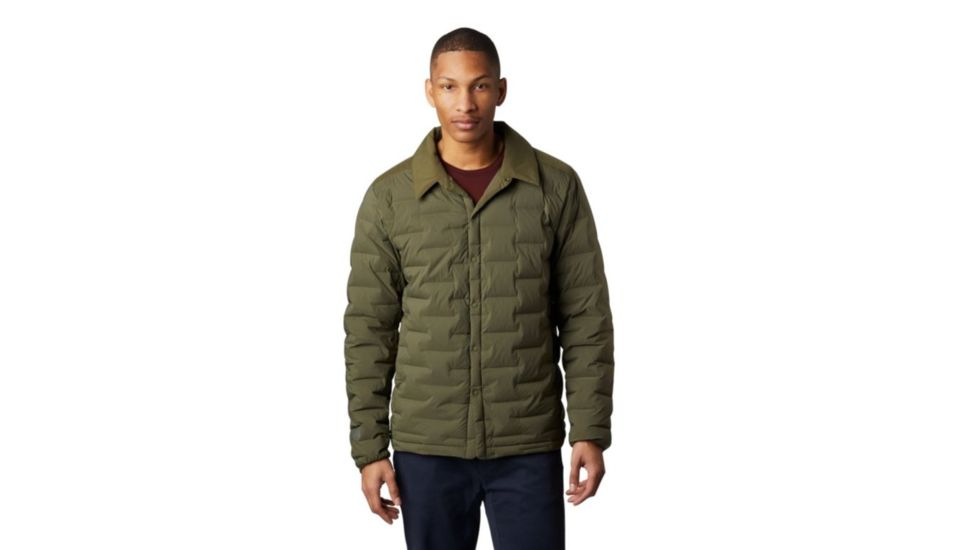 Mountain Hardwear Super DS Stretchdown Climb Shacket - Mens, Dark Army, Medium, OM8172304-M