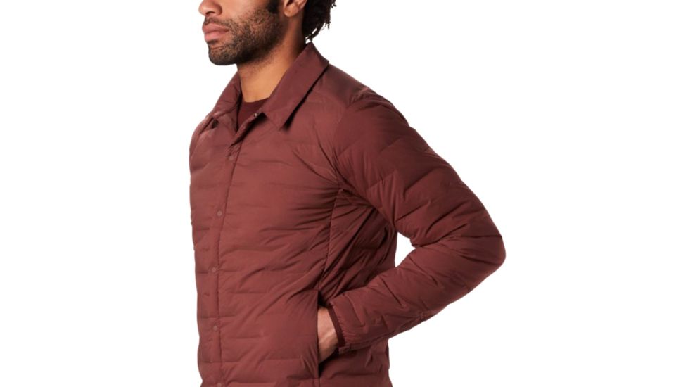 Mountain Hardwear Super DS Stretchdown Climb Shacket - Mens, Dark Umber, Extra Large, OM8172259-XL