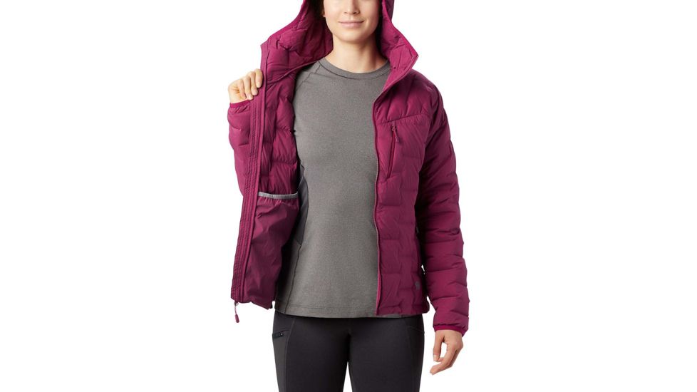 Mountain Hardwear Super/DS Stretchdown Hooded Jacket - Womens, Divine, Small, Regular Inseam, OL7673662-S