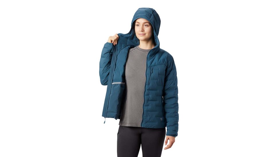 Mountain Hardwear Super/DS Stretchdown Hooded Jacket - Women's, Icelandic, Large, OL7673324-L